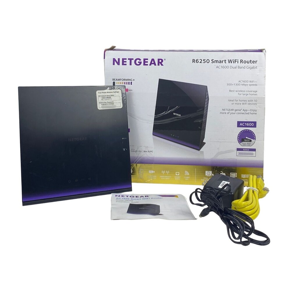 NETGEAR R6250-100NAS AC1600 Dual-Band Gigabit Smart WiFi Router - Picture 2 of 5